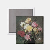 花が生える静物詩オラフ・ハーマンセン マグネット (正面/裏面)