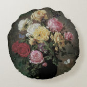 花が生える静物詩オラフ・ハーマンセン ラウンドクッション (裏面)