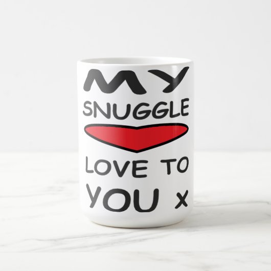 花が目立つ愛とロゴメッセージ コーヒーマグカップ (中央)