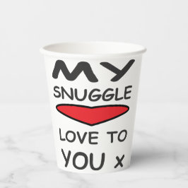 花が目立つ愛とロゴメッセージ 紙コップ