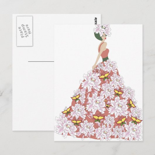 花が着る ポストカード (正面/裏面)