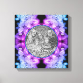 花が着色された自分の写真を作成 キャンバスプリント (正面)