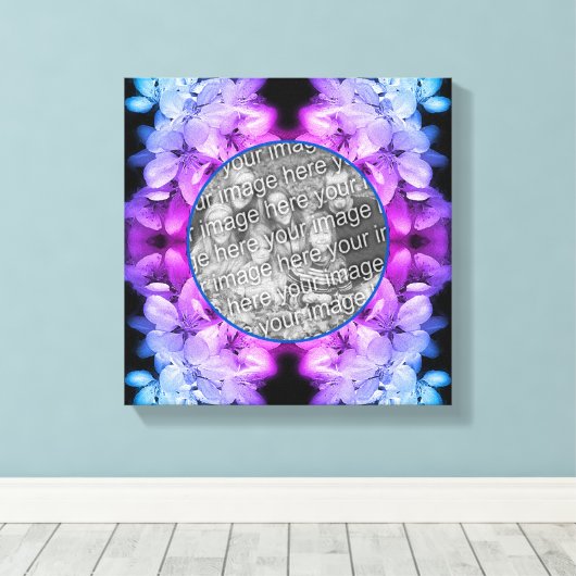 花が着色された自分の写真を作成 キャンバスプリント (インサイチュ (ウッドフロア))