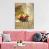 花が窓棚に並ぶby John La Farge キャンバスプリント (インサイチュ (リビング))