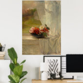 花が窓棚に並ぶby John La Farge ポスター (ホームオフィス)