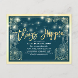 花が結婚遅れる 案内ポストカード