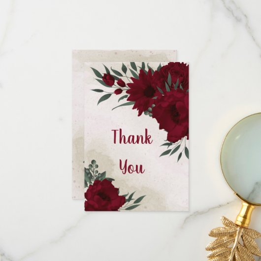 花が緑に燃える サンキューカード (正面/裏面インサイチュ)