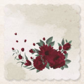 花が緑に燃える ペーパーコースター (正面)