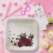 花が緑に燃える ペーパープレート (パーティー)