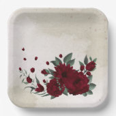 花が緑に燃える ペーパープレート (正面)