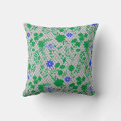 花が緑。01.b FNG01A.LGrey BG クッション (裏面)