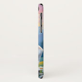 花が美しい草地のかわいい白い牡鹿 Case-Mate iPhoneケース (裏面/左)