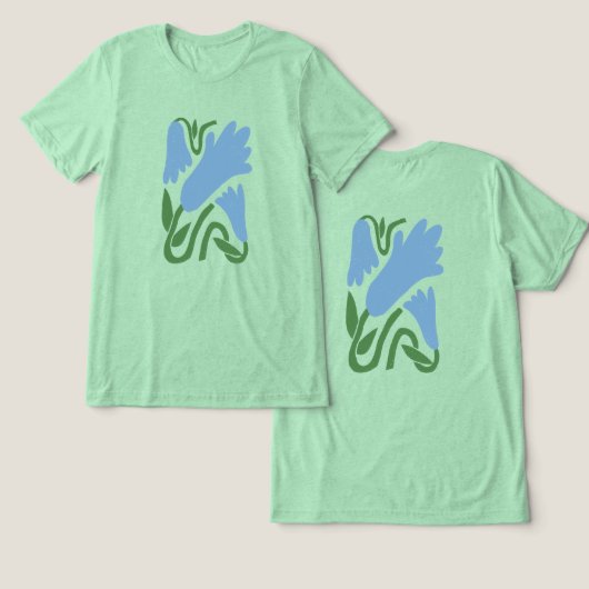 花が美しく香るTシャツ トライブレンドTシャツ (デザイン正面&裏面)