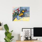 花が花瓶に入るポールセザンヌ ポスター (ホームオフィス)