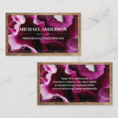 花が閉まる |レザー縁ど 名刺 (正面/裏面)