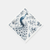 花が青い孔雀 スタンダードカクテルナプキン (角)