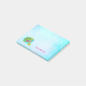 花が青い熱帯トカゲターコイズ ポストイット (アングル)