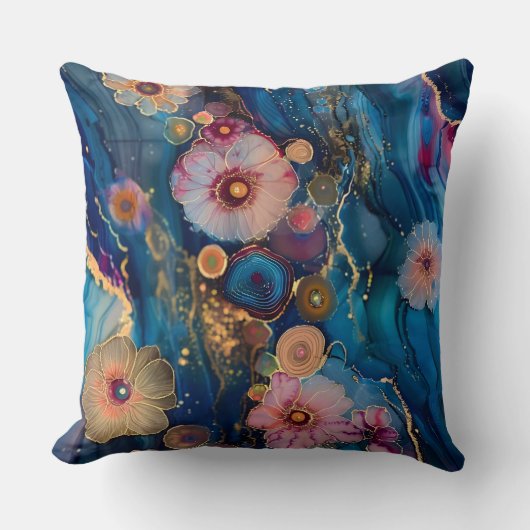 花きらめくオートクチュール植物学 クッション (正面)