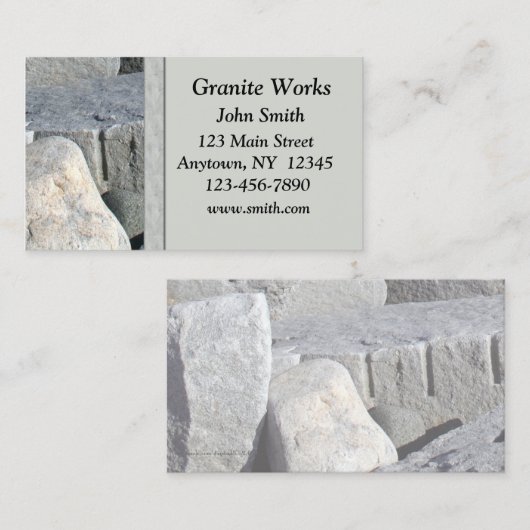 花こう岩の名刺 名刺 (正面/裏面)