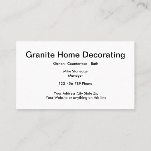 花こう岩の家の飾ること 名刺 (裏面)