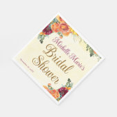 花ざかりの秋のブライダルシャワー スタンダードランチョンナプキン (角)