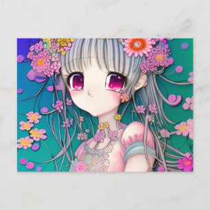 花すごいとグリットを使ったアニメの詳細版 ポストカード
