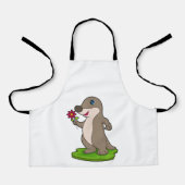 花つきカワウソ エプロン (正面)
