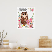 花つき四肢水色ふくろかわいらしう ポスター (キッチン)