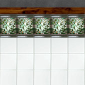 花つる植物ステンドグラス タイル