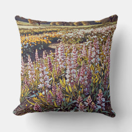 花でいっぱいのフィールド – 装飾用クッション クッション