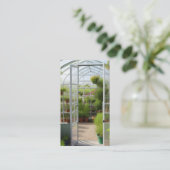 花でいっぱいの温室 名刺 (スタンド正面)