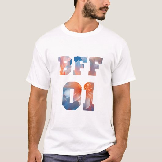 花でできたベストフレンド 3人用 - BFF 01 Tシャツ (正面)