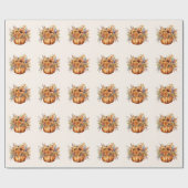 花でカボチャ ラッピングペーパー (フラット)