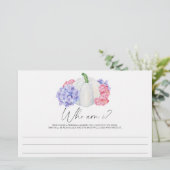 花でカボチャ – 私は誰がブライダルシャワーゲーム 便箋 (スタンド正面)