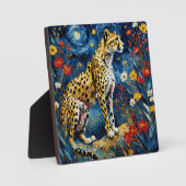 花でチーター フォトプラーク (正面)