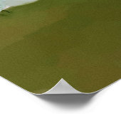 花でバレエカスタマイズ可能なポスタープリント ポスター (角)