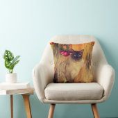 花でポーズをとるシャム猫 クッション (椅子)