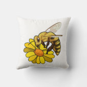 花でミツバチ クッション (裏面)