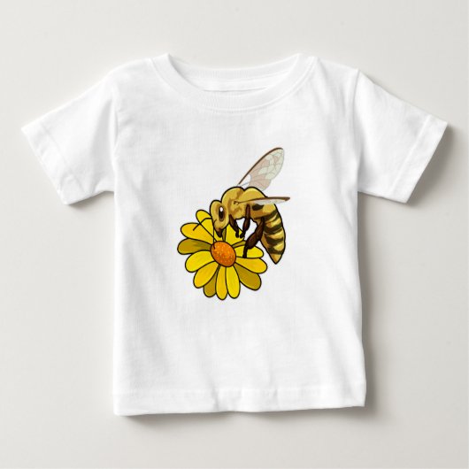 花でミツバチ ベビーTシャツ (正面)
