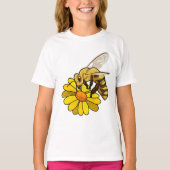 花でミツバチ Tシャツ (正面)