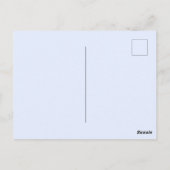 花で作った黒猫シルエットカラフル ポストカード (裏面)