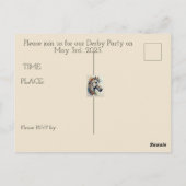 花で勝者招待状 ポストカード (裏面)