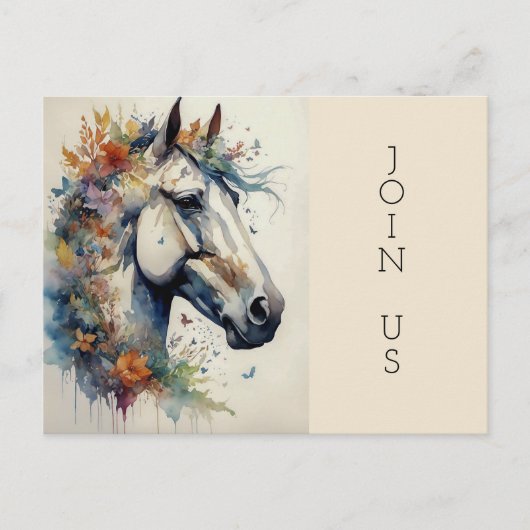 花で勝者招待状 ポストカード (正面)