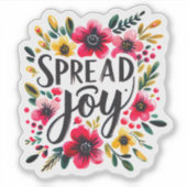 花で喜びを鮮やか広げる シール (正面)