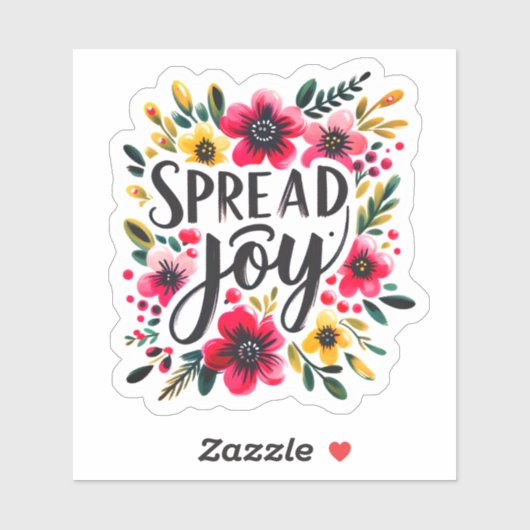 花で喜びを鮮やか広げる シール (シート)