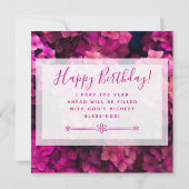 花で恵みを誕生日へ カード (裏面)