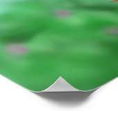 花で愛らしいキリン ポスター (角)