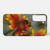 花で採餌する蜂 SAMSUNG GALAXYケース (裏面横)