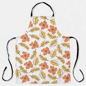花で温かく落ちる紅葉 エプロン (正面)