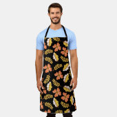 花で温かく落ちる紅葉 エプロン (着用した状態)